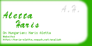 aletta haris business card